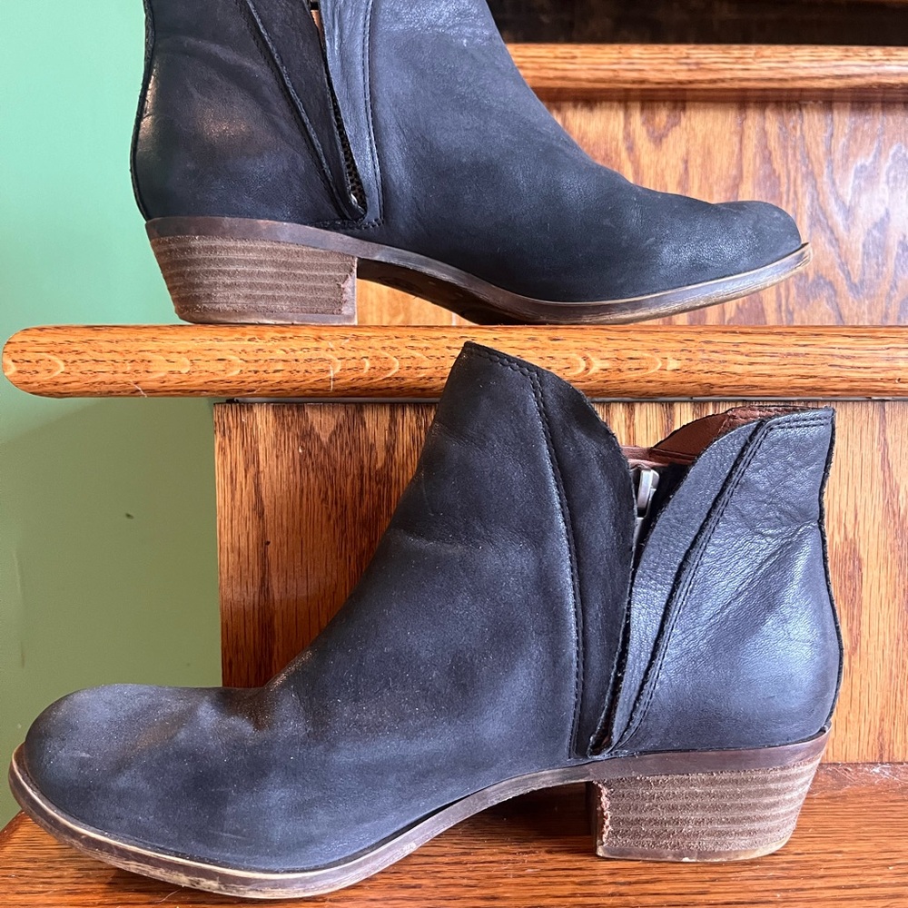 Black Leather Ankle Boots